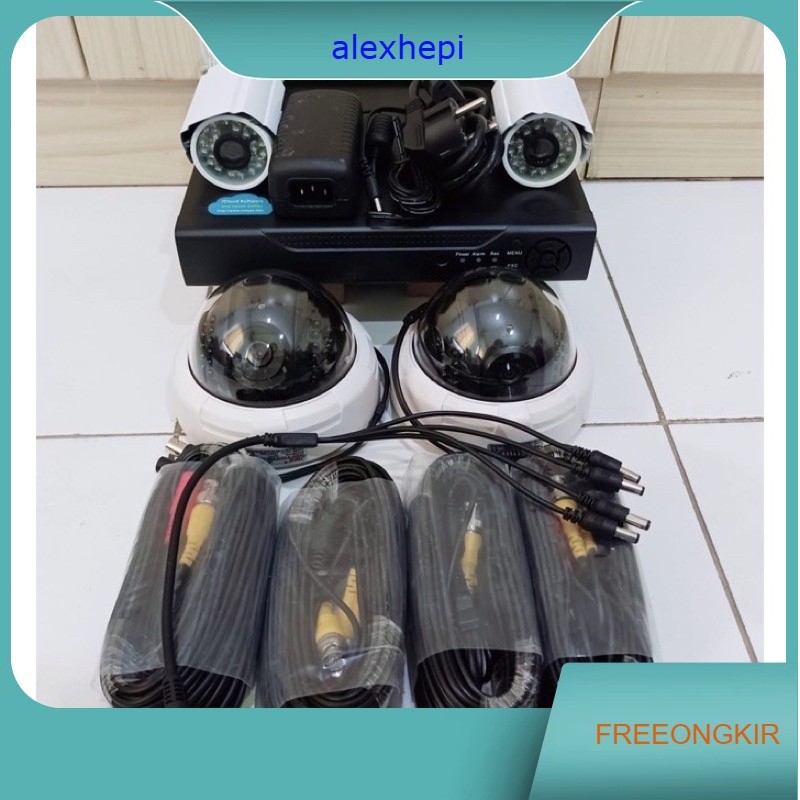DVR KIT 4CH , 8ch , 16ch paket dvr kit 8 channel plus hardisk 500GB  lengkap dengan 8 pcs cctv