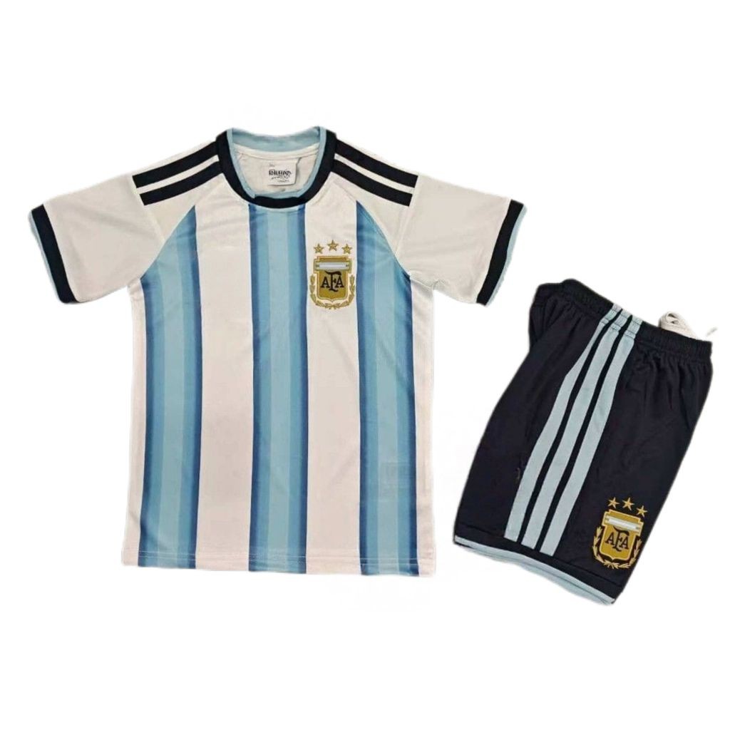 Jersey Baju Bola Anak Argentina Home Kids Piala Dunia 2026 Co