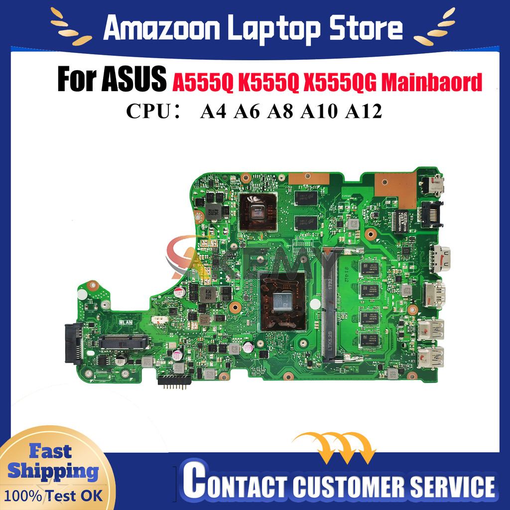 X555QG Laptop Motherboard For ASUS VivoBook K555Q X555QG A555Q X555Q Notebook Mainboard With A4 A6 A