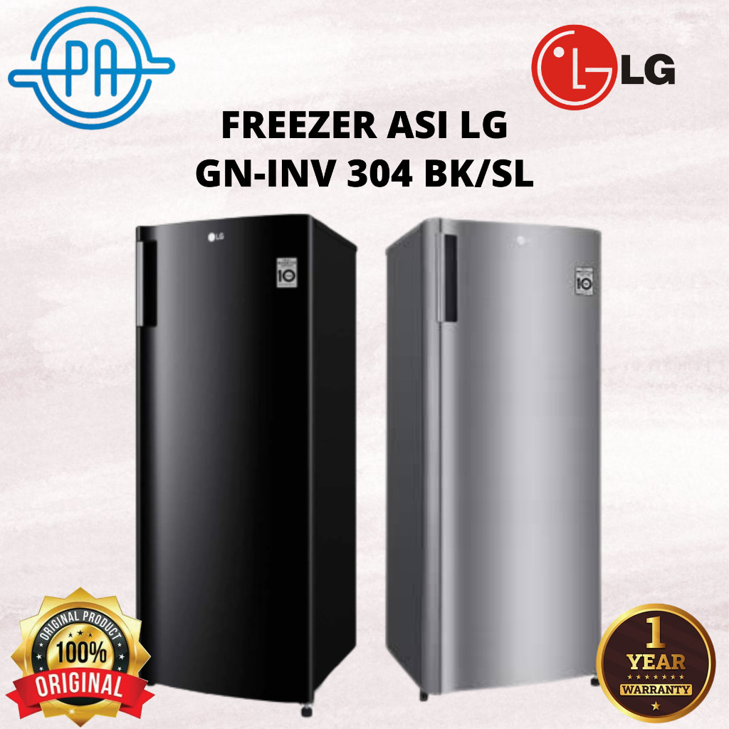 FREEZER ASI LG GN-INV304BK/SL / GN-INV 304BK / 304SL / LG 304