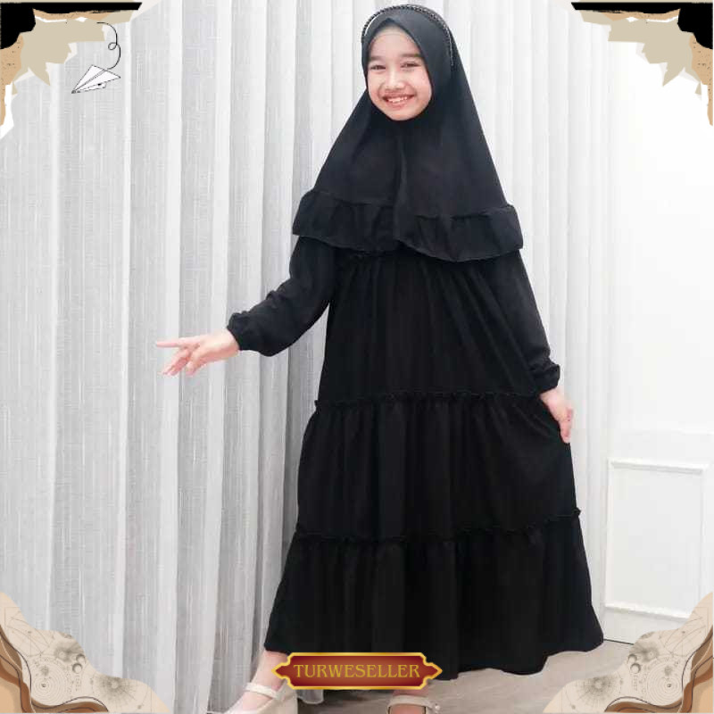 Lebaran Gamis Anak Perempuan Modern 2025 Ufairah Series Baju Dress Busana Muslim Anak Gamis Remaja G