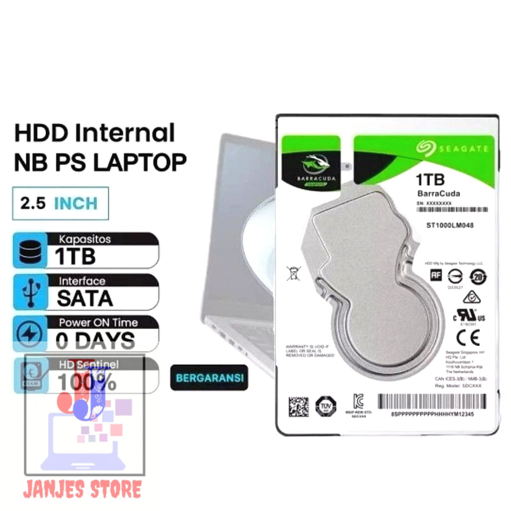 SEAG@TE B@RRACUDA Hardisk 1TB SATA 2.5 Inch Baru Garansi 3 Bulan Promo HDD Laptop 1TB Slim Se@gate -