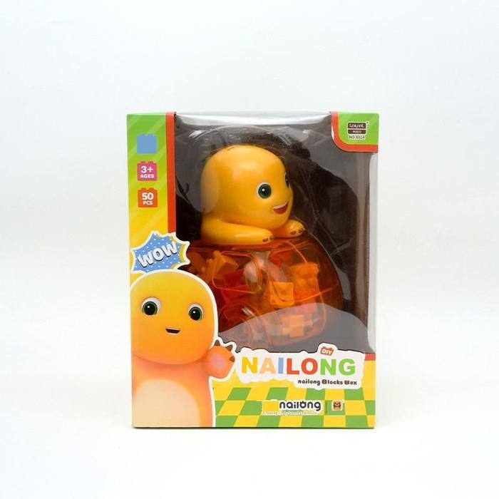 OHSOME - Mr. Man Nailong Building Blocks Car 50pcs / Block Mainan Balok Susun DIY Nailong Mobil 50 p