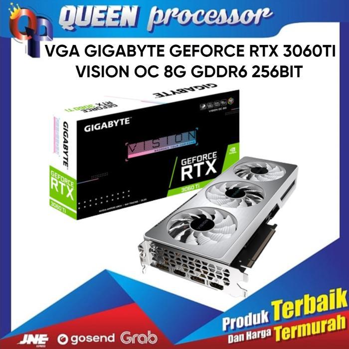 GIGABYTE GEFORCE RTX 3060 Ti VISION OC 8G GDDR6 256-BIT / VGA CARD RTX 3060Ti