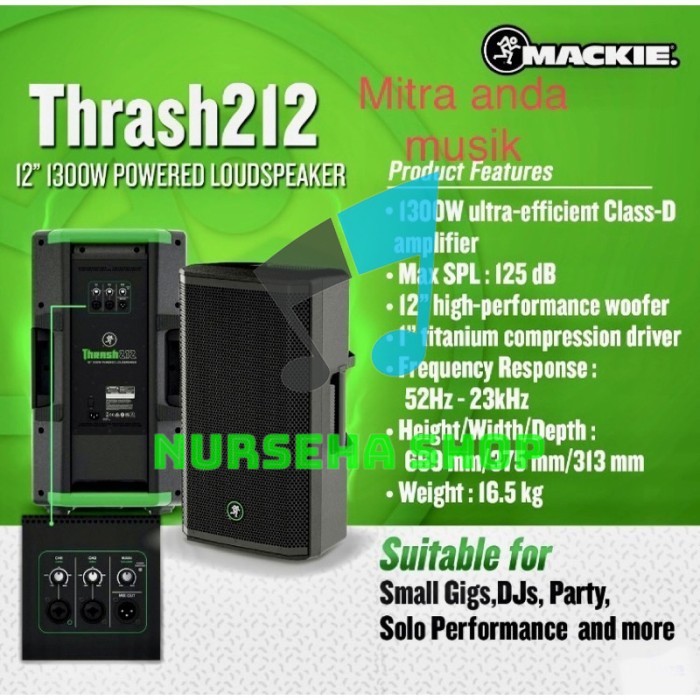 Speaker aktif mackie 12 thrash212 thrash 212 1300 watt class D power