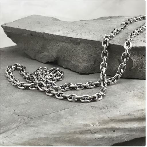 Pria Rantai Jangkar, Perak Sterling 925, Kalung Pria, Kalung Perak Pria, Rantai Perak Sterling pria,