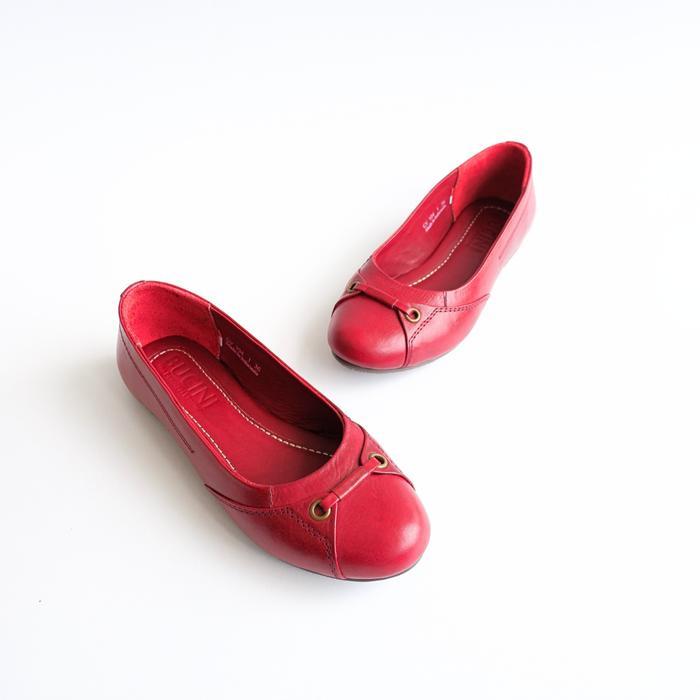 Sepatu Flat Wanita Kulit Asli | BUCINI GV 104 I Leather Shoes - BLACK, 36