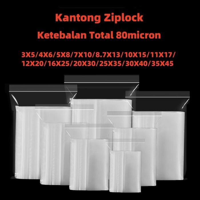 HOT PRODUK PE Klip UKuran 20x30 30x40 PLASTIK ZIPLOCK/KLIP TEBAL 20X30 30X40 (isi 100 PCS) - Merah 1