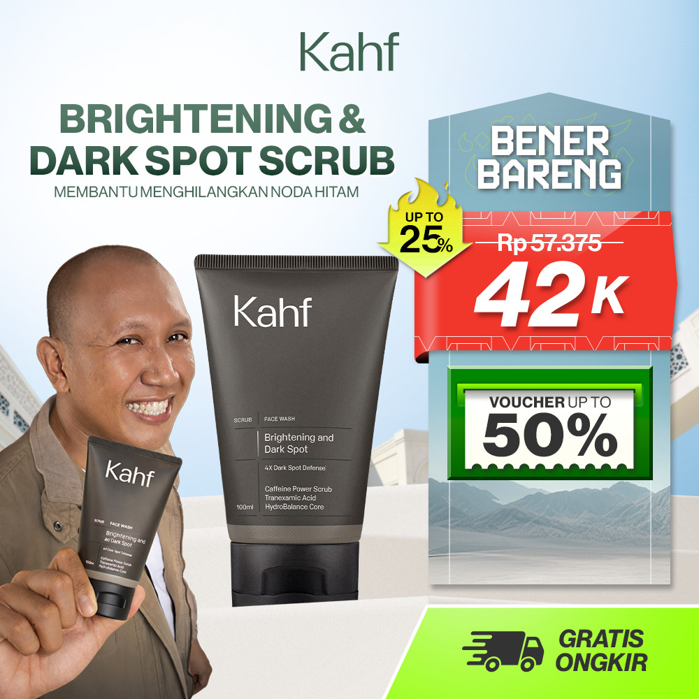 NEW LOOK BETTER FORMULA Kahf Face Wash Brightening and Dark Spot Scrub 100 ml - Sabun Cuci Muka Pria