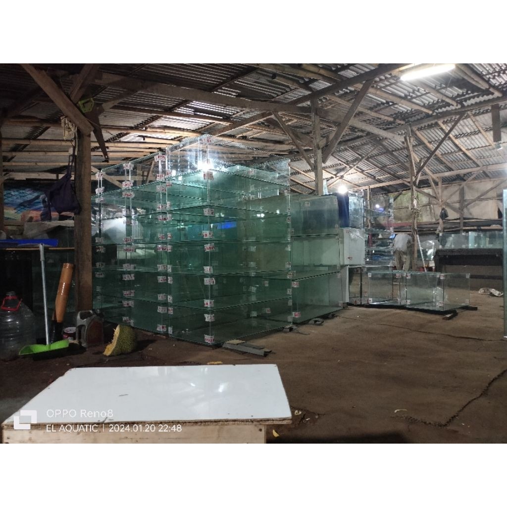 AUPSHOP aquarium 60x30x30 alas 8 keliling 5mm