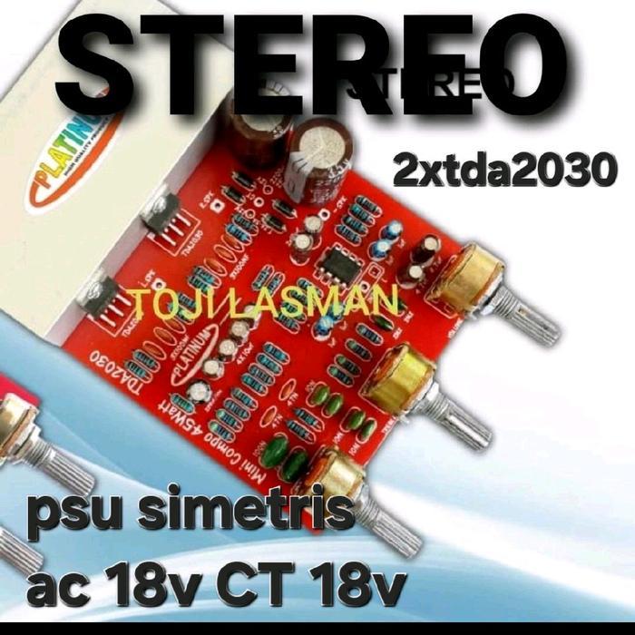 ( KIT TDA 2030 AKTIF STEREO ) MODULE MODUL PCB ACTIVE ACTIF SPEAKER SPEKER TDA2030 L DAN R AUDIO SOU