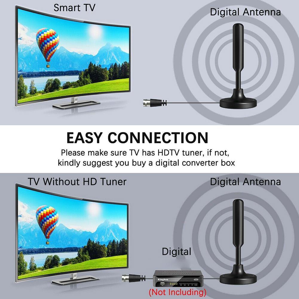 HD Digital TV Antenna Portable TV Antenna 300cm Coax TV DAB DVB-T2 Antenna Adapter DVB-T Digital Ind