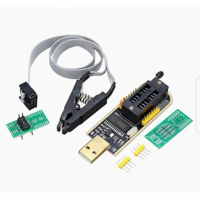 USB PROGRAMER CH341A lengkap dengan penjepit eeprom FLASH IC EEPROM FLASH SOFTWARE/ FIRMWARE support