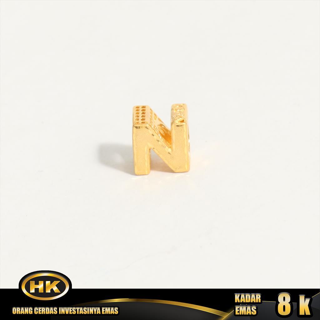 HK Mustika Gold - Liontin Emas 8K - Huruf N