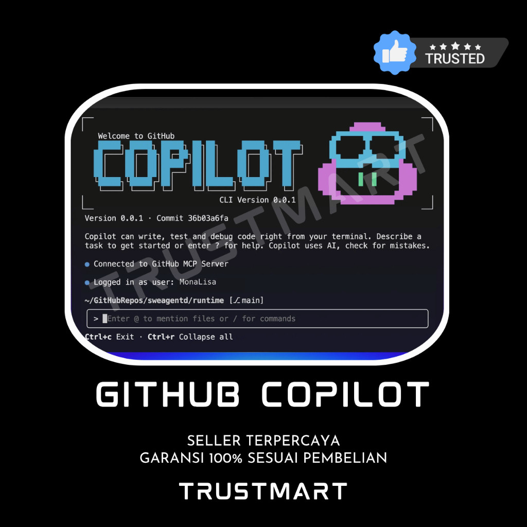 GitHub Copilot 1 Bulan Murah Bergaransi Premium