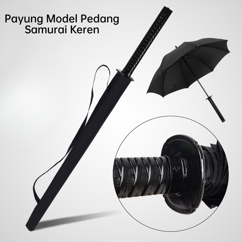 Payung Pedang Samurai Anime Jepang Gagang Panjang Lurus Unik dan Keren