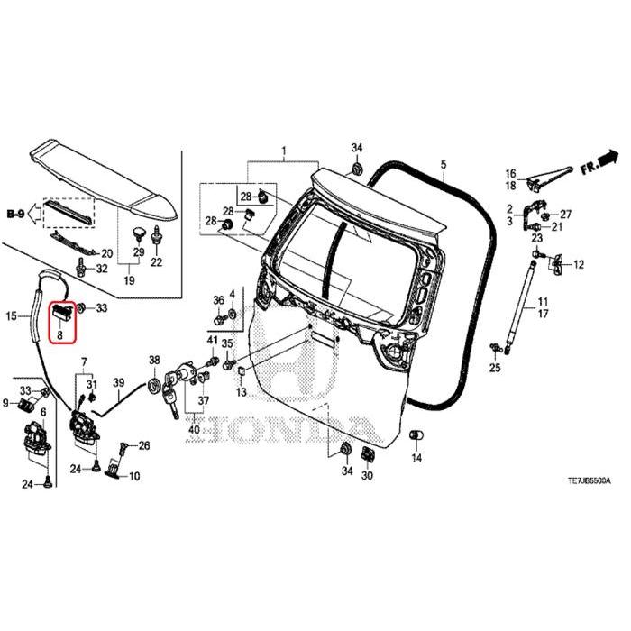 Handle Pintu Bagasi Honda BRV MOBILIO JAZZ GE8 GK5 Original PASS