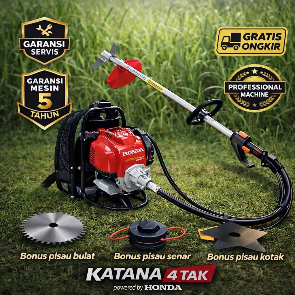 Fullset Lengkap Mesin Pemotong Rumput 4 tak Mesin Potong Rumput Gendong 4 Tak Brush Cutter Mesin Pot