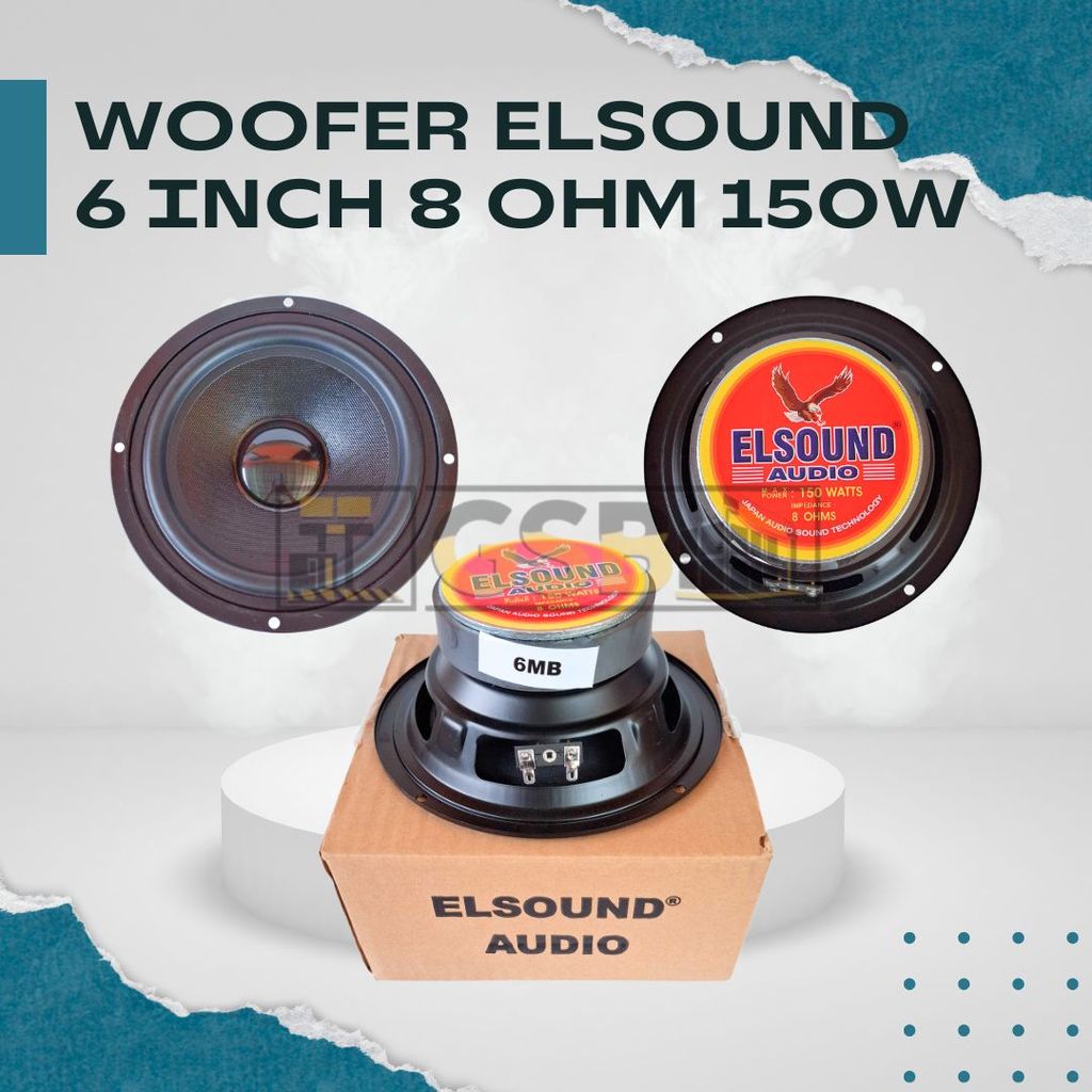 Woofer Pasif ELSOUND 6 Inch 150W 8 Ohm Cocok untuk Box Speaker Kecil