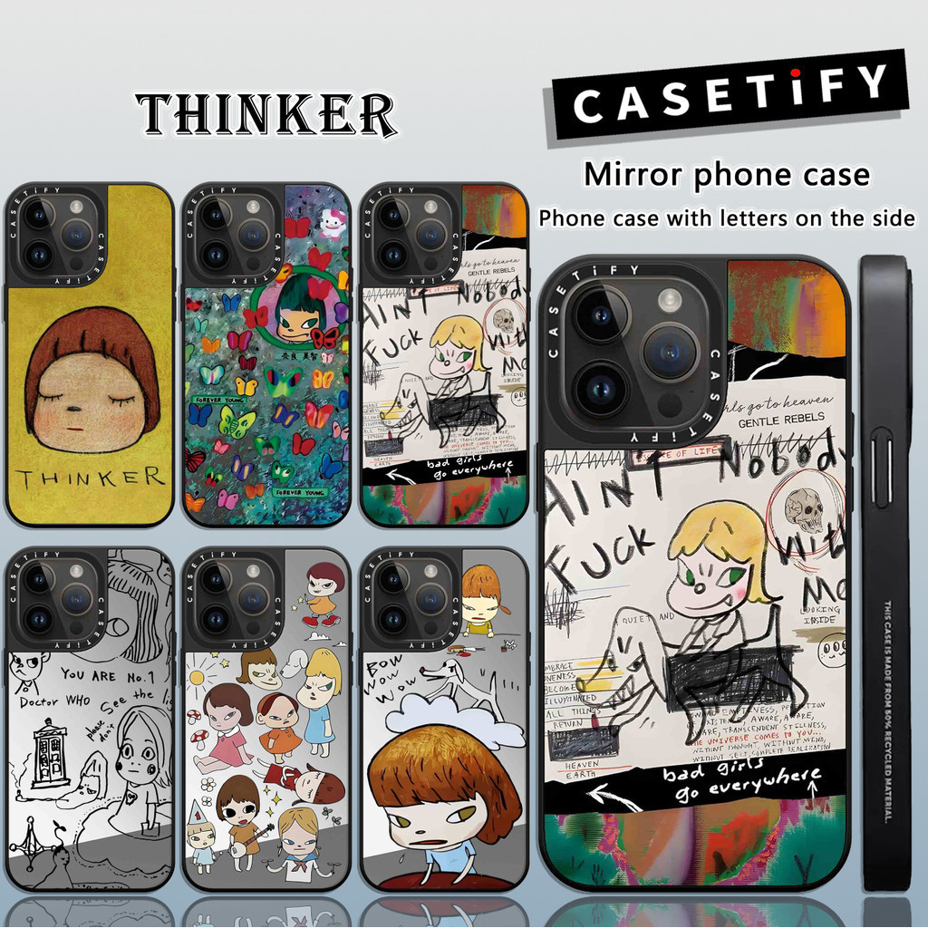 CASETIFY Yoshitomo Nara Graffiti Girl Mirror Phone Case for IPhone 17 AIR 16 15 ProMax 14 13 PRO 12 
