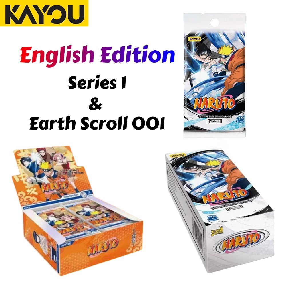 English Version Kayou Naruto Card Box W6T4 W8T2 W7T4 Anime Meranse Flash TCG Collection Decor Toy&Ho