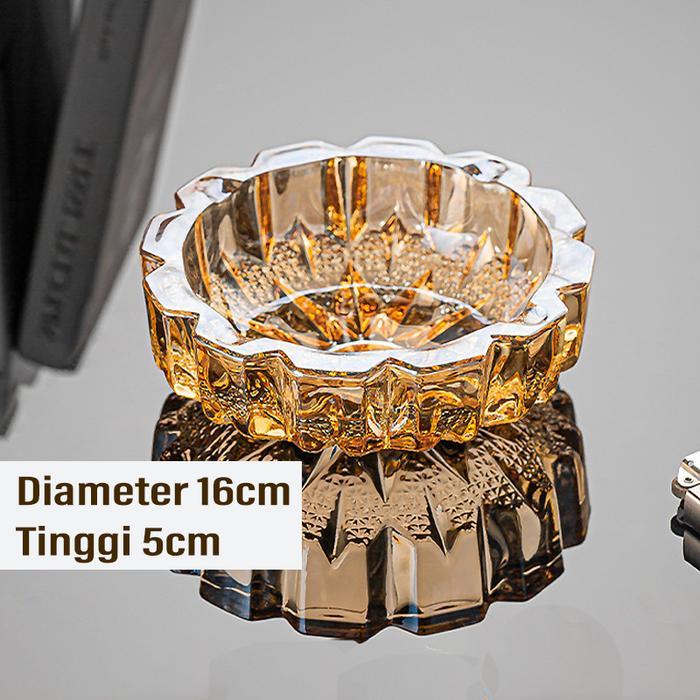 Asbak Kaca Besar Super Tebal Asbak Ruang Tamu Mewah Aesthetic Ashtray Asbak Kaca Kristal Asbak Unik 