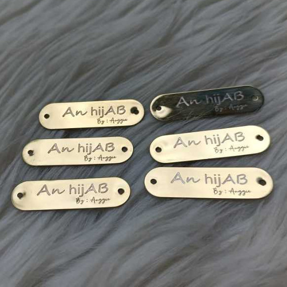 Label Baju Plat / Label Hijab / Label Plat Besi