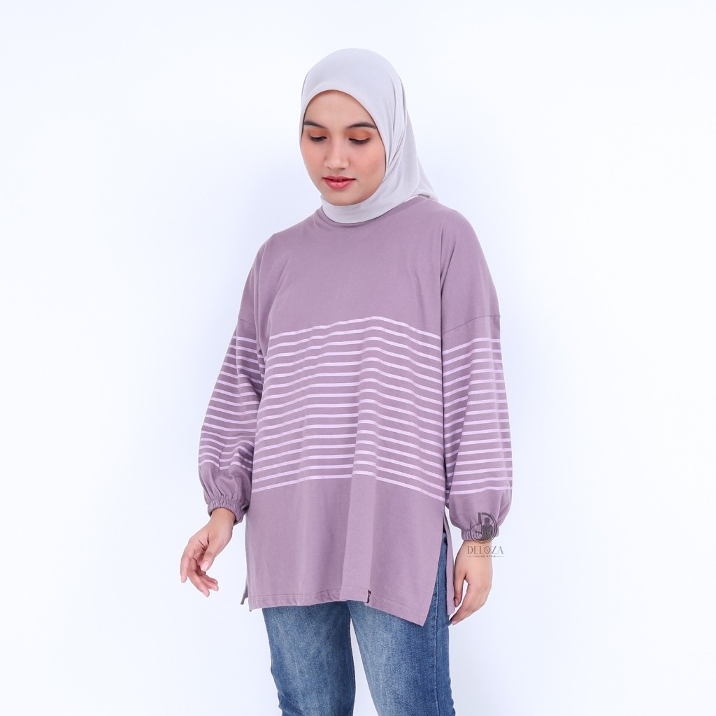 ORIGINAL>> Kalyn Kaos Oversize Wanita Kaos Katun Sablon Lengan Balon LD 125 Atasan Wanita Terbaru By