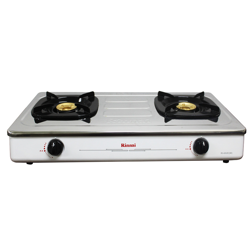 KOMPOR GAS 2 TUNGKU RINNAI RI-602E(W) RINNAI RI 602E (W) WARNA PUTIH