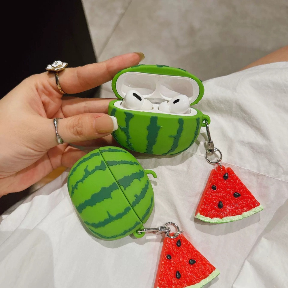 [Llq] Creative cute watermelon airpods4 protective case airpod3 apple pro earphone case second gener
