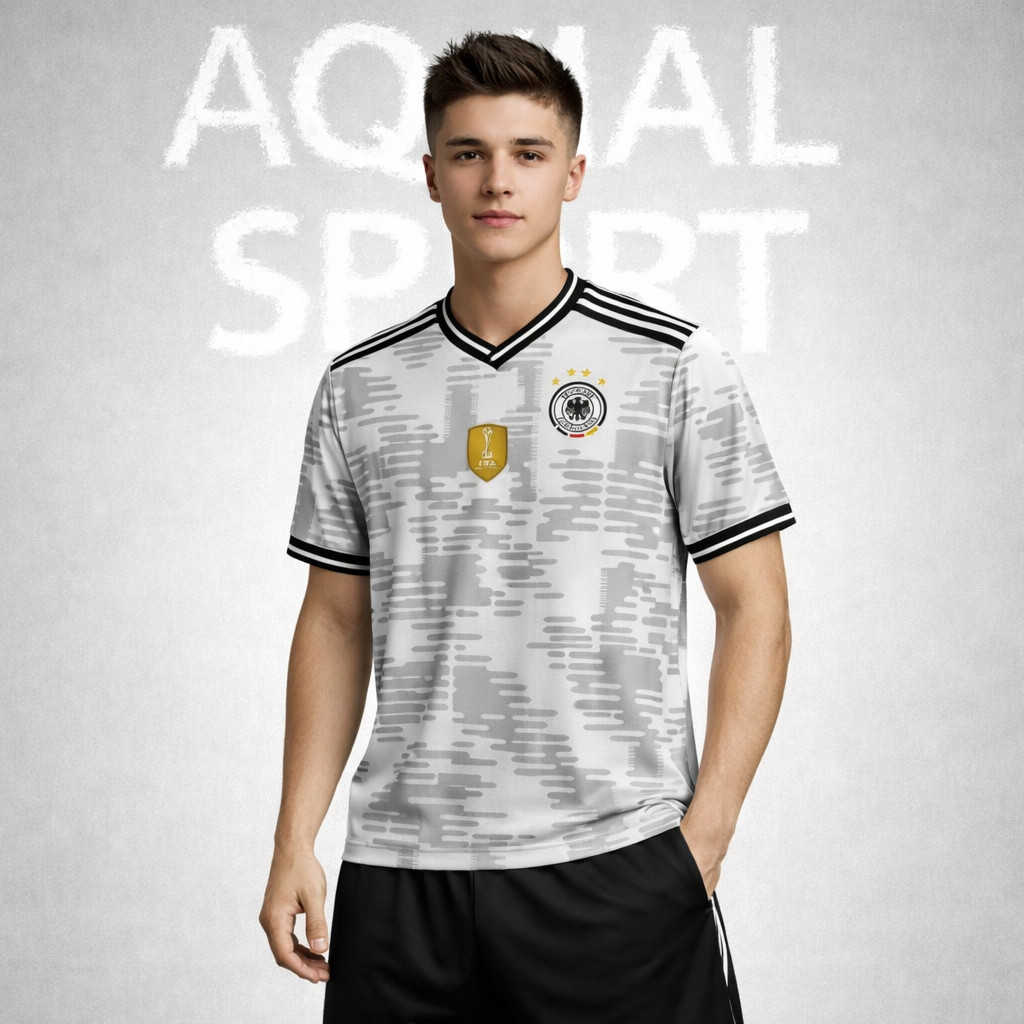 Jersey Bola Timnas Jerman Retro 2017-2026 - Custom Nama & Nomor Punggung - Bahan Dryfit Premium