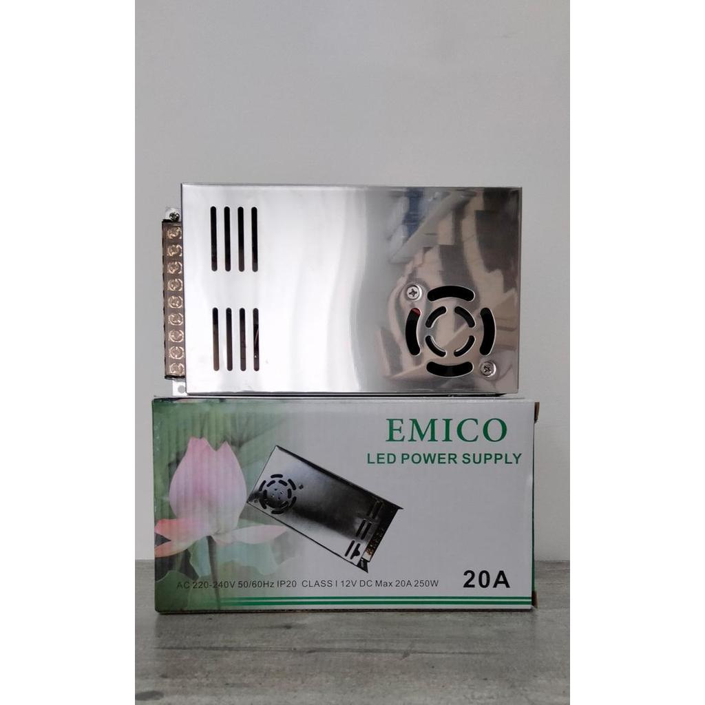 EMICO TRAFO 20A /ADPTOR 20A/ POWER SUPPLY 20 AMPERE 12V BAGUS - 20 AMPERE