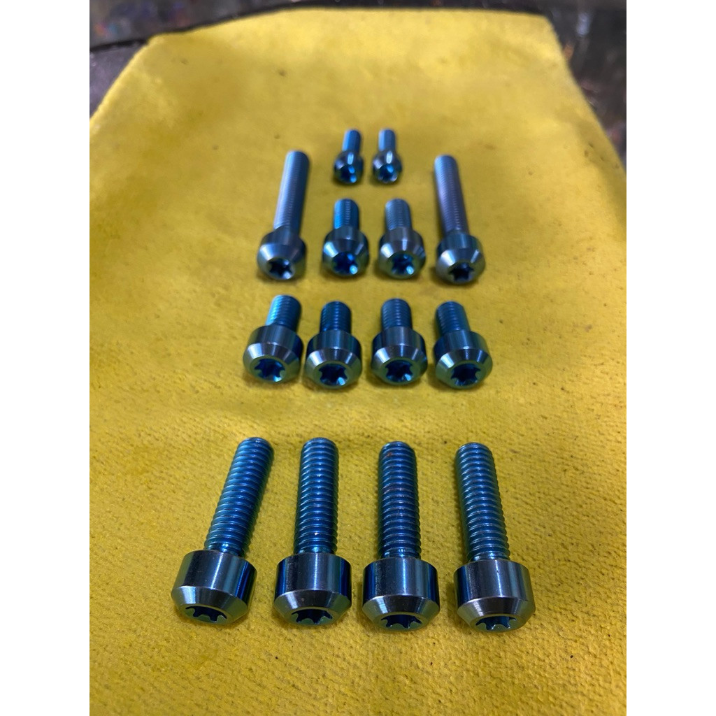 baut titanium set underbone ninja r rr ss isi 14 baut