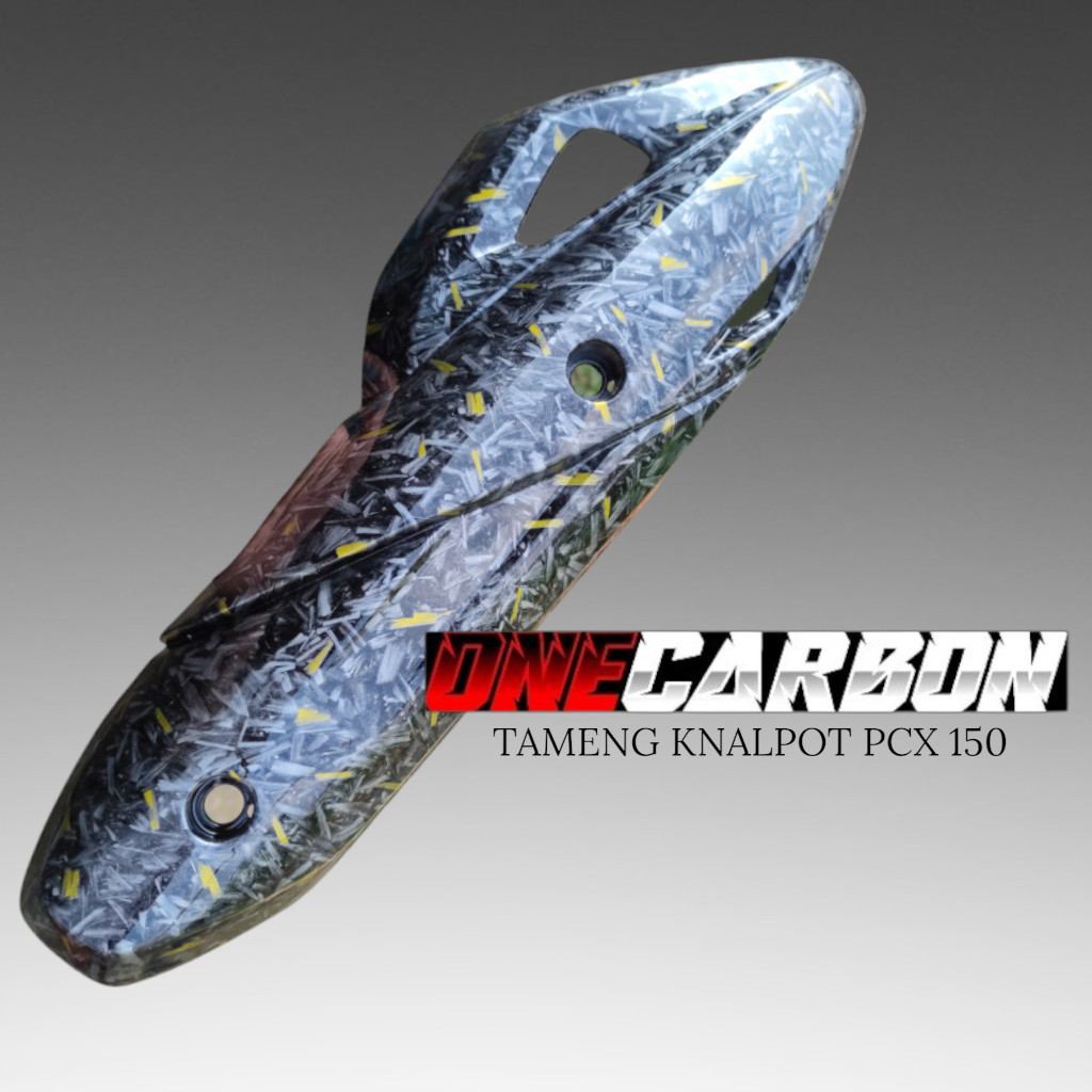 Forged gold tutup tameng knalpot pcx150 ONECARBON VARIASI27