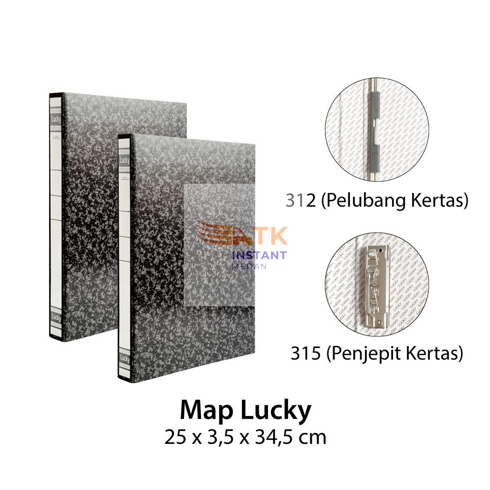 MAP LUCKY 312 315 Jepit Lubang Penyimanan File Folder