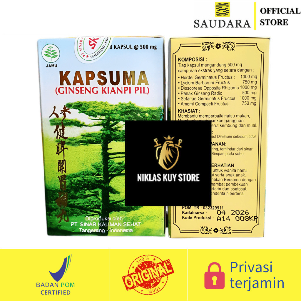ORIGINAL_KIANPI SALEE  KIANPI ORIGINAL Kapsuma ginseng Kianpi Pill (60 Kapsul) # kianpi ginseng orig