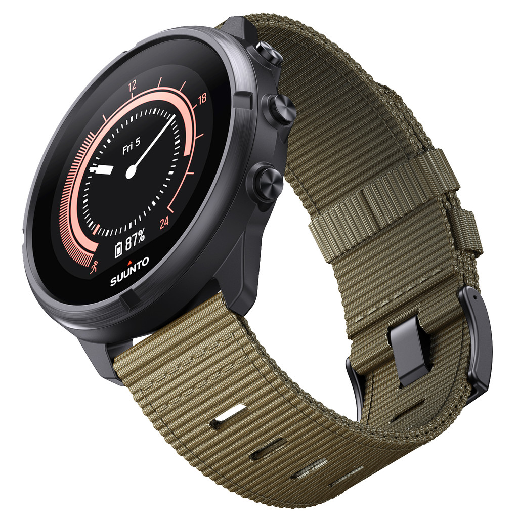 24mm Nylon Wat Strap Band for Suunto 9/Suunto 7/Suunto 9 Baro Wristband Band for Suunto D5/Suunto Sp