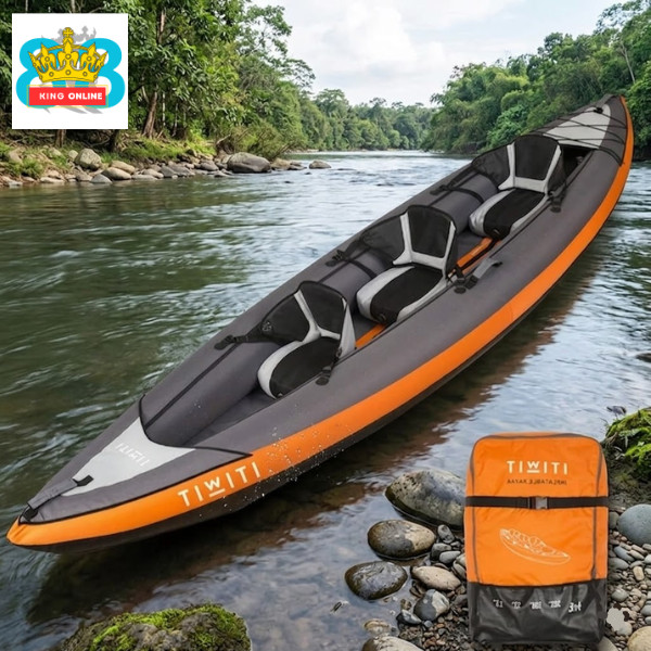 Itiwit Perahu Karet Kayak Kano Inflatable 3 Orang Premium Canoe Boat Perahu Tiup Kayak Outdoor Fishi