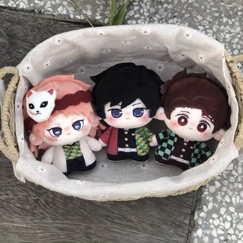 Demon Slayer merchandise: Tomioka Giyu, Tanjiro, InuYasha 10cm printed cotton doll cute plush toy pe