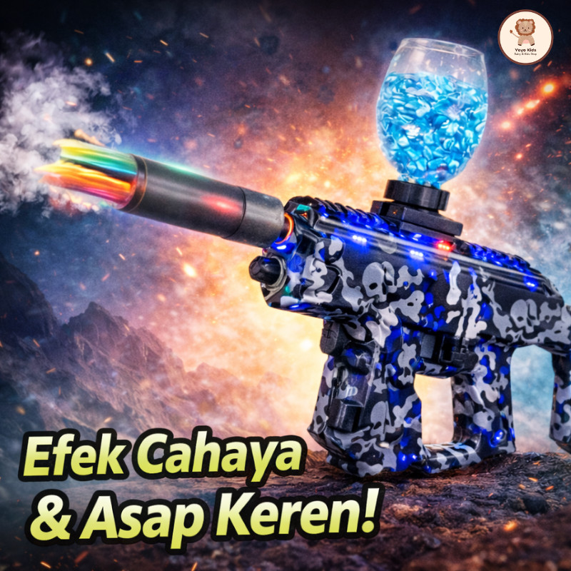 Mainan Water Gel Elektrik Asap Lampu M416 VECTOR Otomatis Kado Ulang Tahun Anak 3 4 5 6 7 8 9 tahun