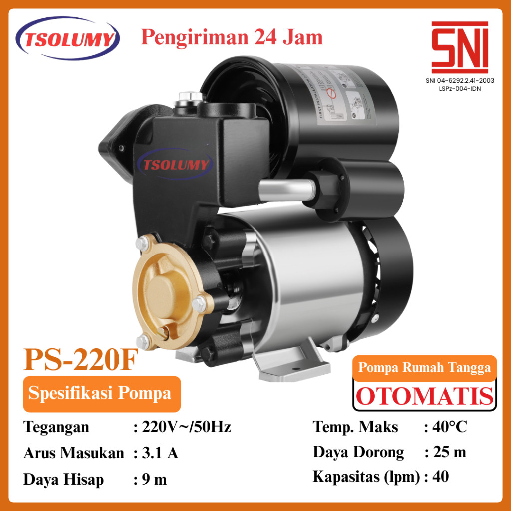 Tsolumy X Shimida Pompa Air PS-150 Manual/ PS - 220F Otomatis Pompa Booster Rumah Tangga Toren