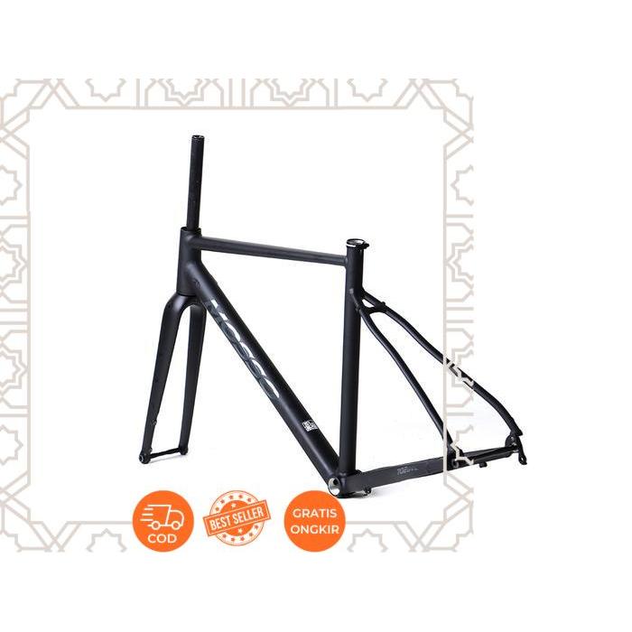 Mosso 702GVL Frame Set Sepeda Gravel [700C] Alloy - Silence Dark, 450 -Eclips