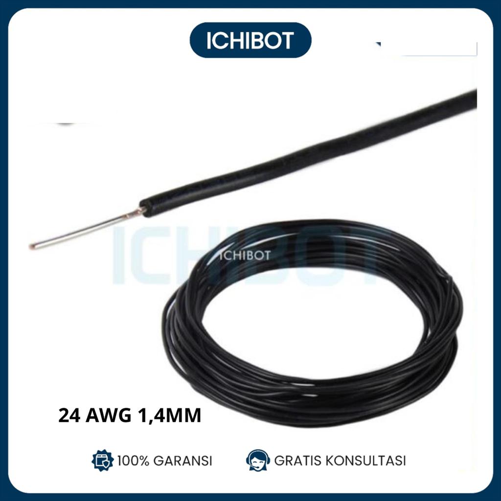 Hitam Kabel Jumper Pejal Single 24 AWG 1.4mm AWG24 Bredboard PCB