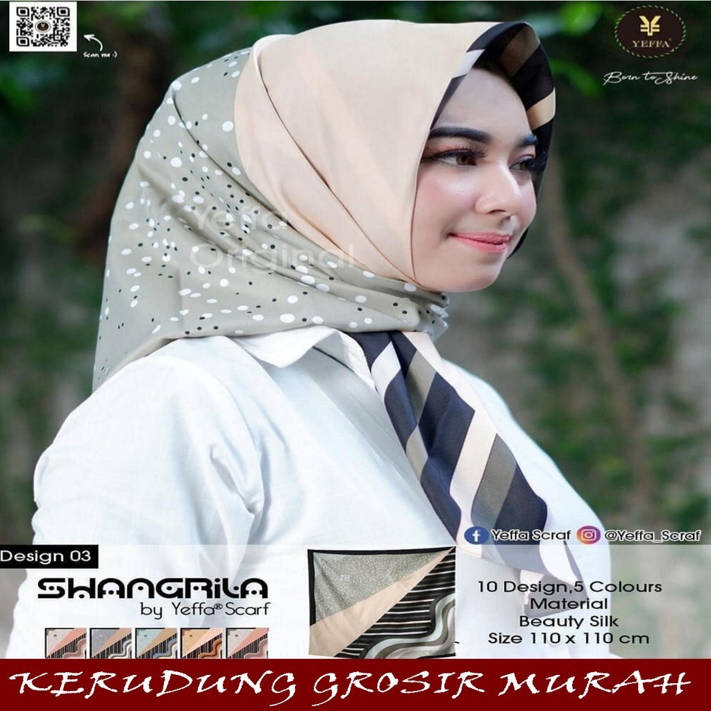 Shangrila Yeffa Jilbab Motif Beauty Silk 10 Warna
