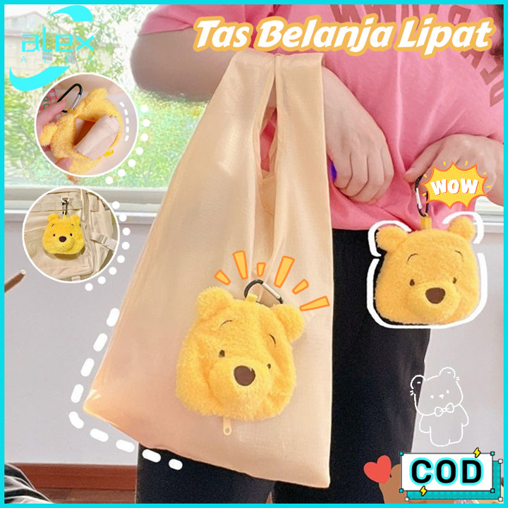 Tas Belanja Lipat Tas Belanja Lipat Winnie The Pooh Kantong Belanja Tas Belanja Lipat Praktis Untuk 