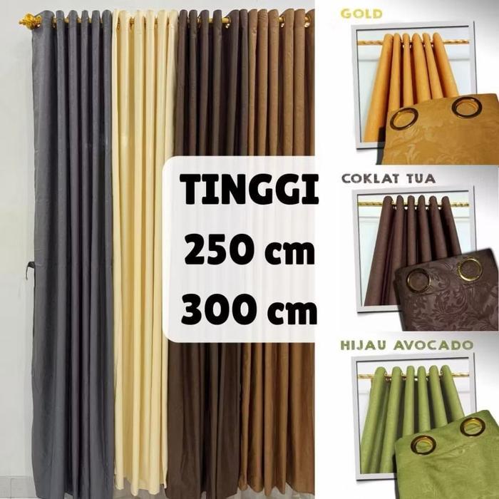 GORDEN PINTU SMORKING UKURAN POLOS 2,5METER DAN TINGGI 3 METER - ABUTUA, Lebar 110 x Tinggi 250cm Te