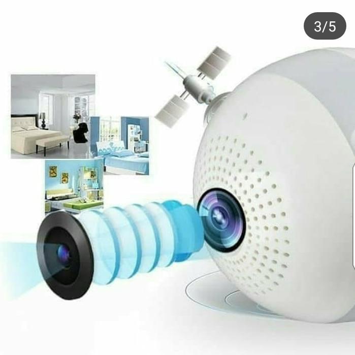 Ip camera CCTV bulb Wifi panoramic v380 lampu bohlam vr spy cam owlcam [Terlaris]