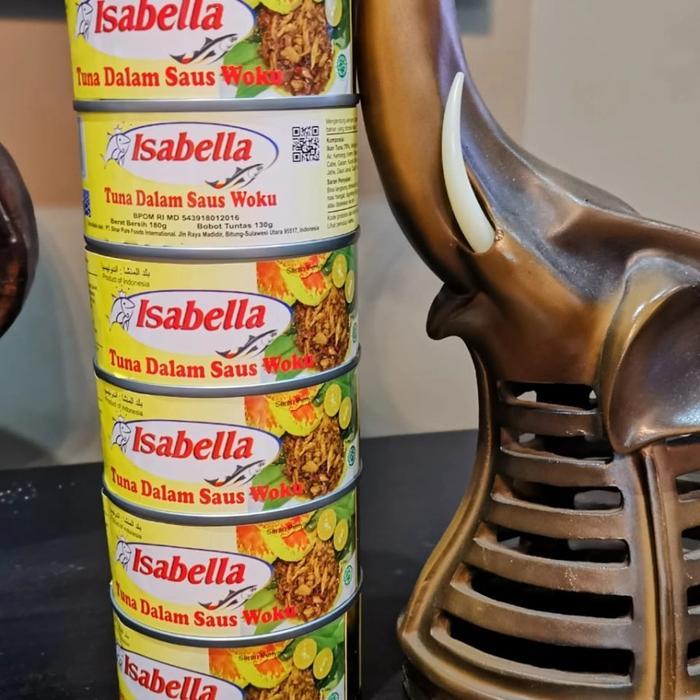 PROMO  ISABELLA TUNA Woku Paket 6 Kaleng x 180GR /Tuna kaleng/ Sarden Tuna