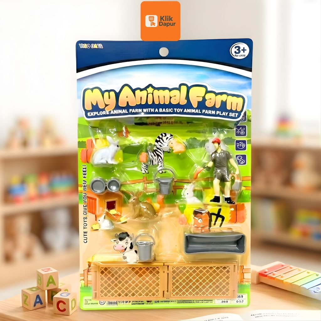KLIKDAPUR - MAINAN MY ANIMAL FARM RABBIT PERKEBUNAN KELINCI SET