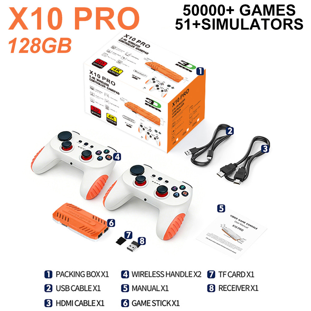 2026 New Game Stick TV Game S905X3 Retro Video Gaming Console 128G 50000+ Games 4K Dual Wireless Gam